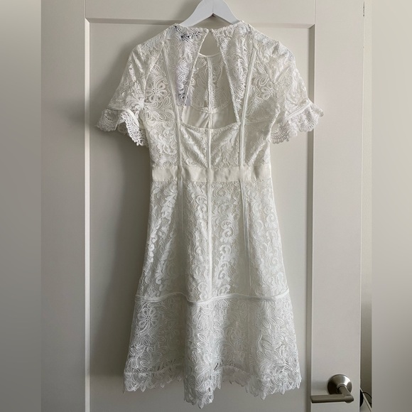 French Connection Cabrera lace mix white dress - Picture 3 of 7